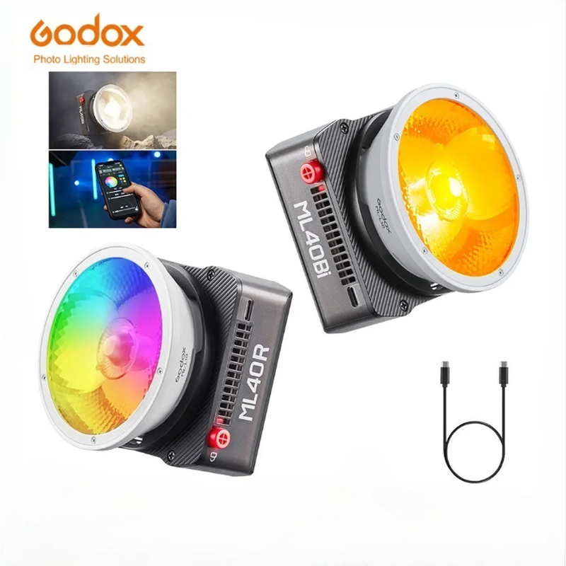 Photography Lighting Placement - ไฟวิดีโอ LED พกพา Godox ML40R 40W