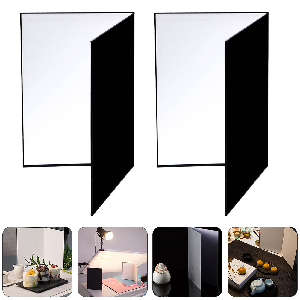 Photography Still Life Lighting - แผ่นสะท้อนแสงสำหรับถ่ายภาพ 2 ชิ้น ขนาด A4 แบบพับได้