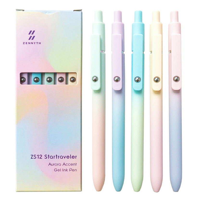 Coloured Gel Set - 5 ชิ้น/เซ็ต Aurora Gradient ปากกาเจลสี 0.5