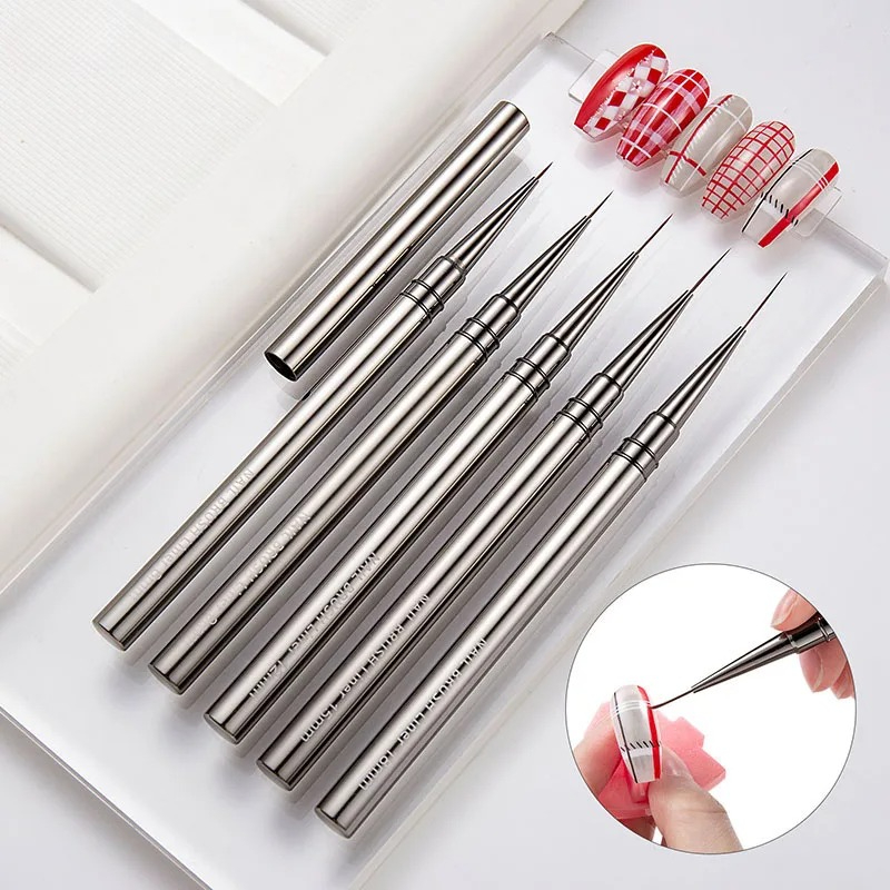 Coloured Gel Set - ชุดแปรงเพ้นท์เล็บ 5 ชิ้น สำหรับเพ้นท์ลายด้วยมือ สีเจล UV
