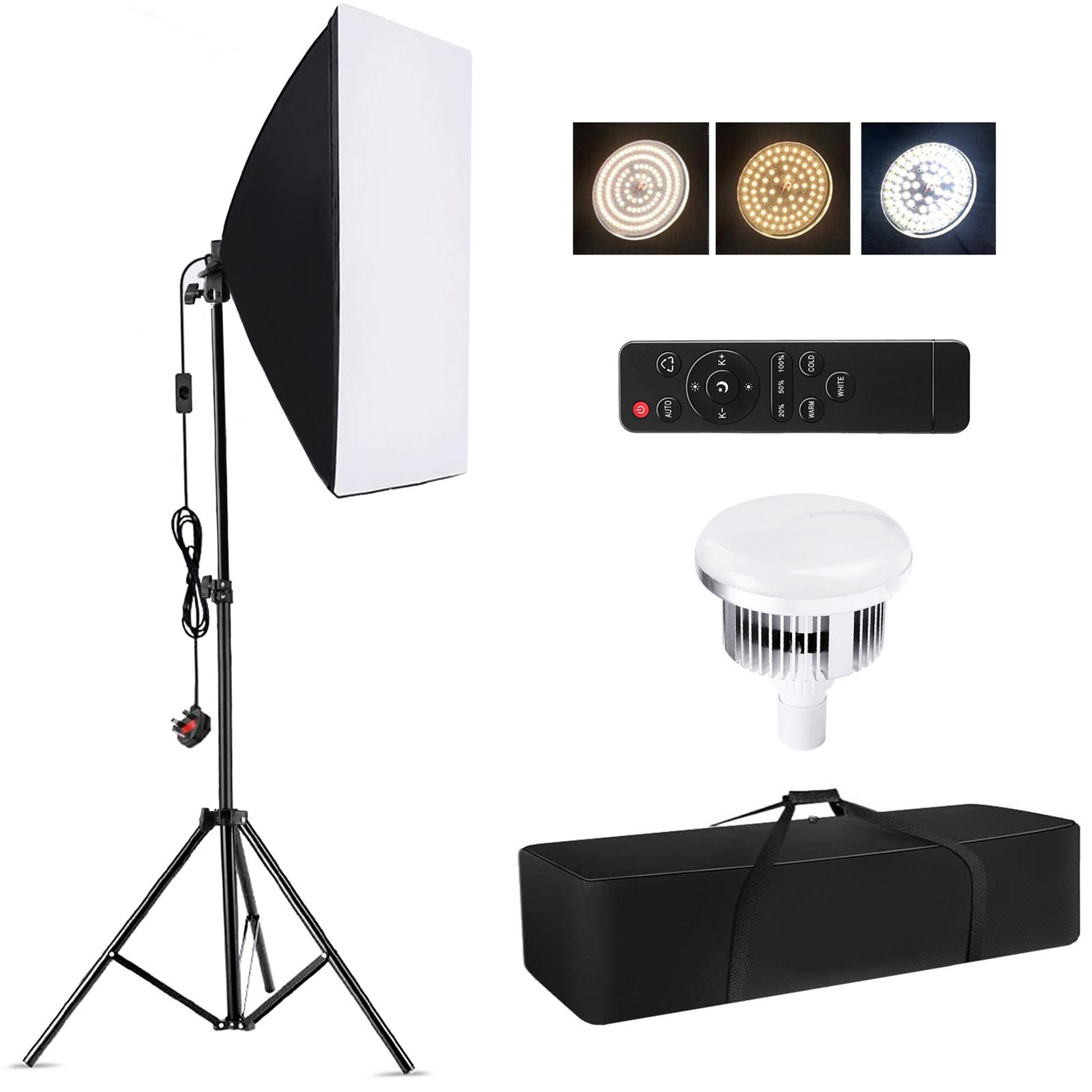 Photography Lighting Styles - ชุดไฟถ่ายภาพ Camnoon Studio พร้อมซอฟท์บ็อกซ์ ชุดไฟ LED