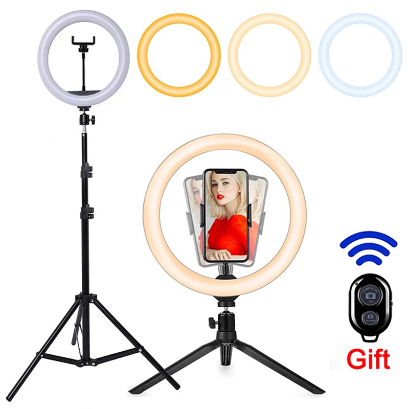 Photography Lighting Overhead - ไฟวงแหวน LED ขนาด 16/26/33 ซม. สำหรับเซลฟี่