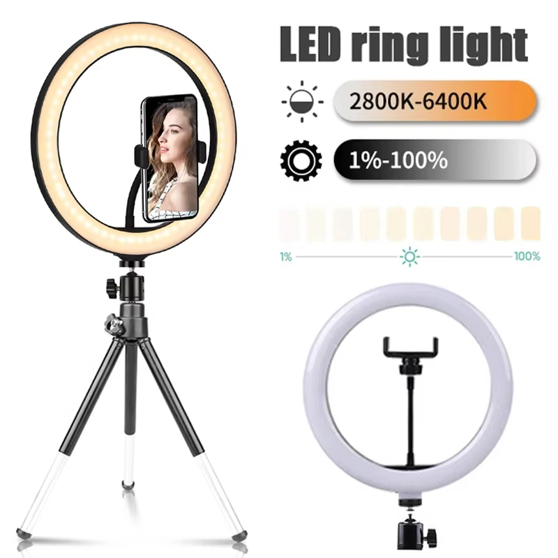 Photography Lighting Overhead - ไฟวงแหวนเซลฟี่ขนาด 10 นิ้ว ไฟเสริมสำหรับถ่ายภาพ ไฟ LED