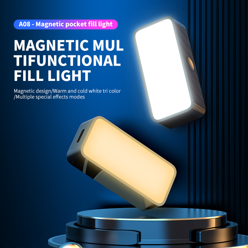Photography Lighting Patterns - แม่เหล็กแบบพกพา Mini Selfie เติมแสงปรับแสงแบบพกพา LED Video