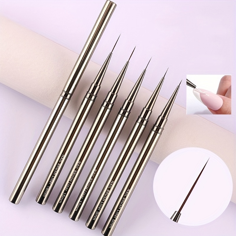 Coloured Gel Set - 5PCS Nail Art Liner แปรงมือทาสีแปรงอะคริลิค UV