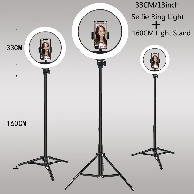 Photography Lighting Overhead - 26 33 ซม.ไฟวิดีโอหรี่แสงได้Selfie LED Light USBแหวนโคมไฟขาตั้งขาตั้งกล้องMake