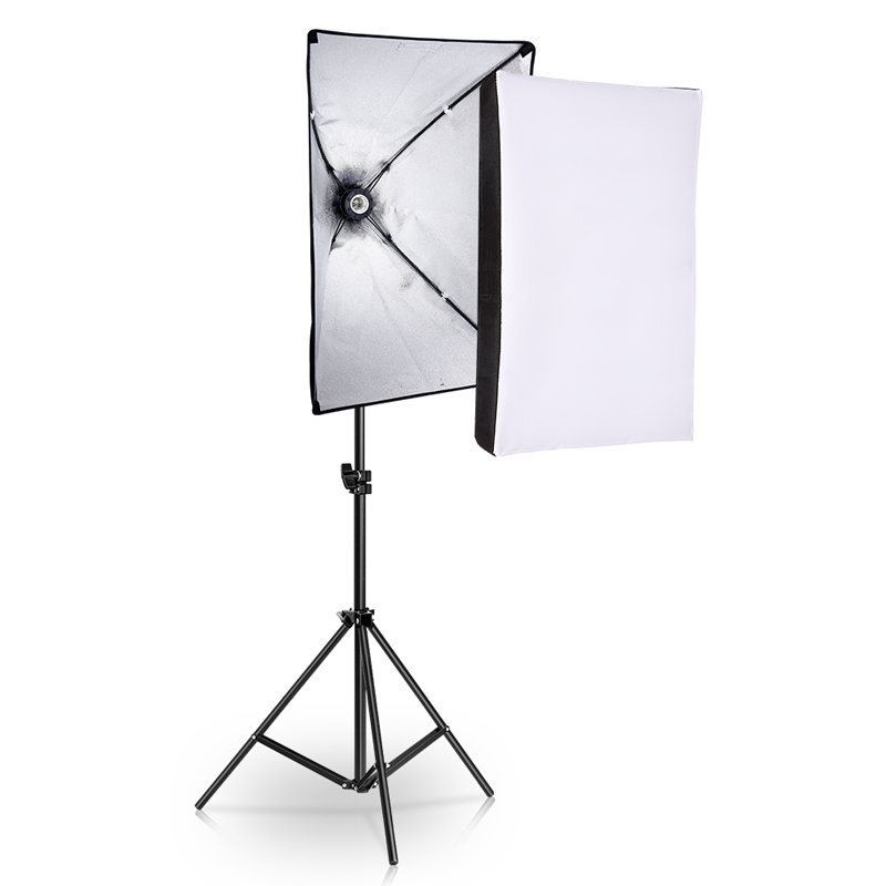 Photography Lighting Uk - ชุดไฟสตูดิโอถ่ายภาพ 50x70 ซม. พร้อมซอฟต์บ็อกซ์ ระบบไฟต่อเนื่องสำหรับการถ่ายภาพบุคคลในสตูดิโอ