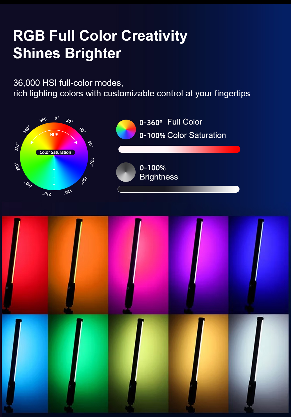 ไฟวิดีโอ LUXCEO P300 RGB Tube  - Torjim Rgb Photography Video Lighting บทวิจารณ์และราคา