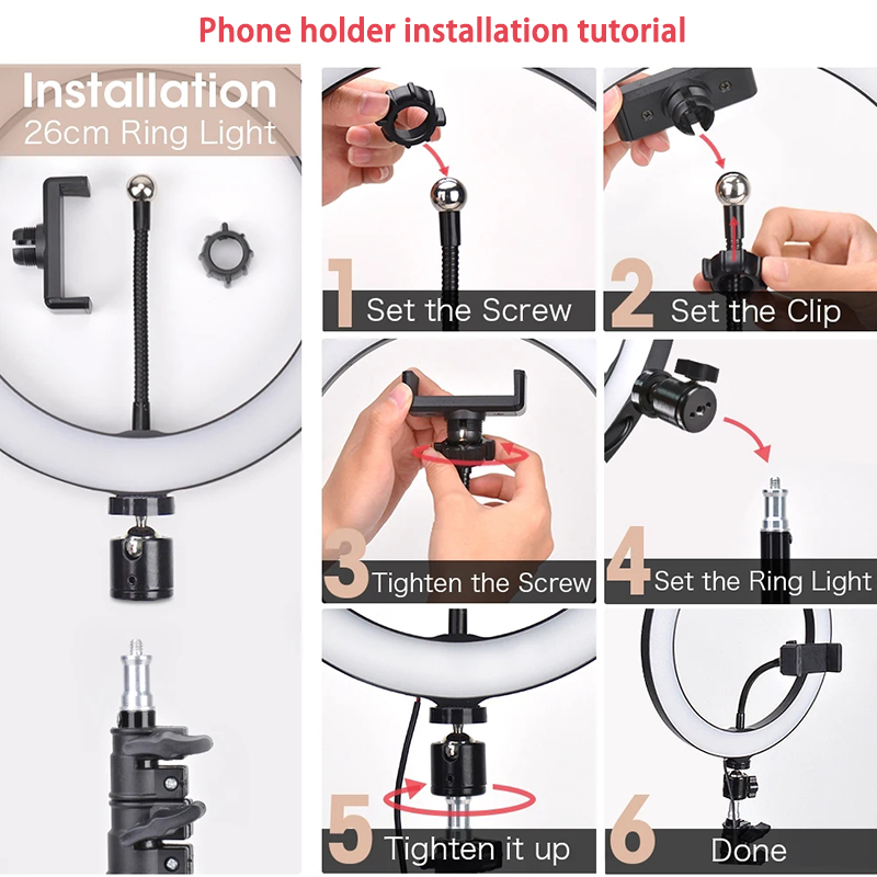 ไฟวงแหวนเซลฟี่ขนาด 16/26/33 ซม - Photography Lighting Overhead บทวิจารณ์และราคา
