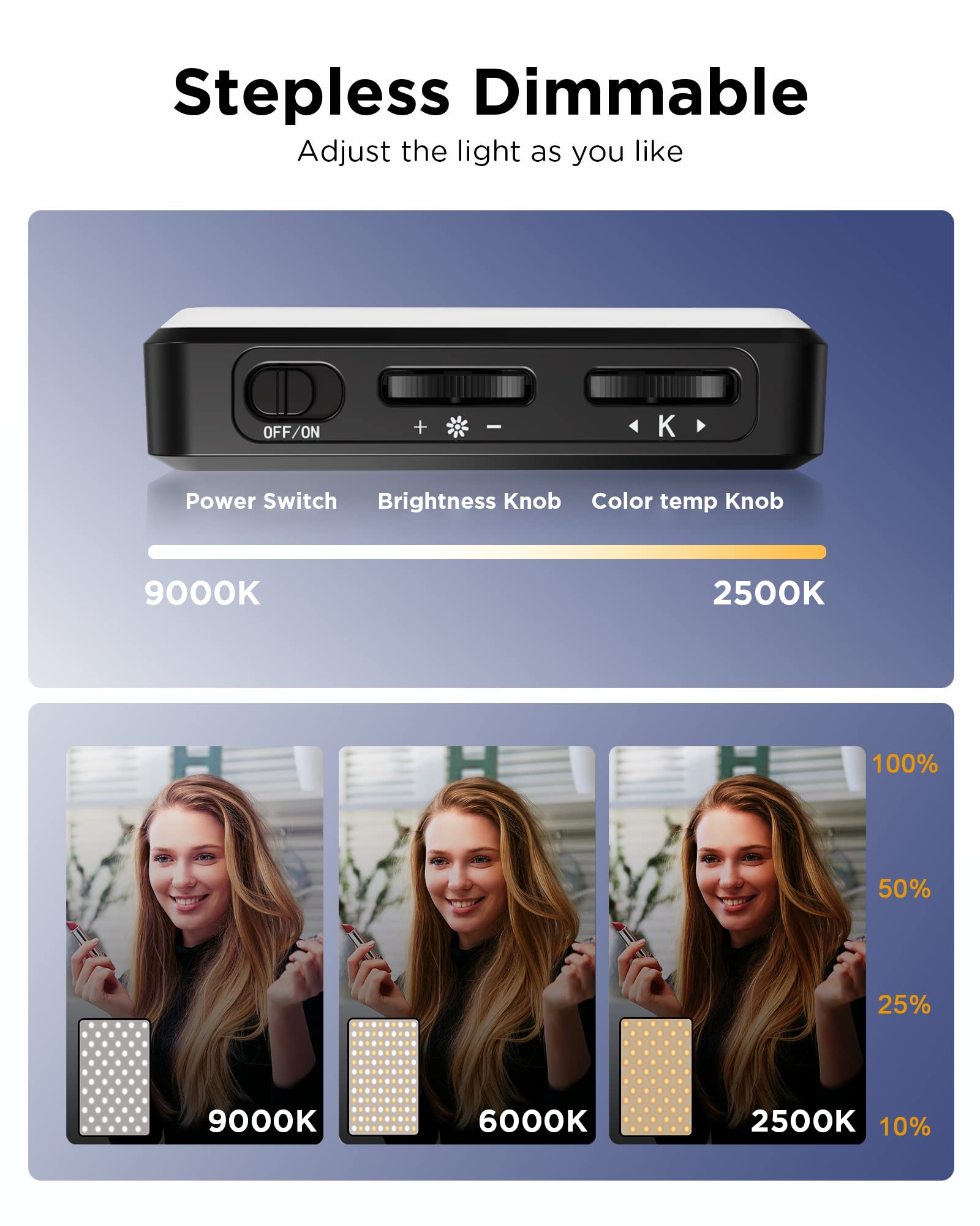 LED Selfie Light 3000Mah 120 L - Photography Lighting Overhead บทวิจารณ์และราคา