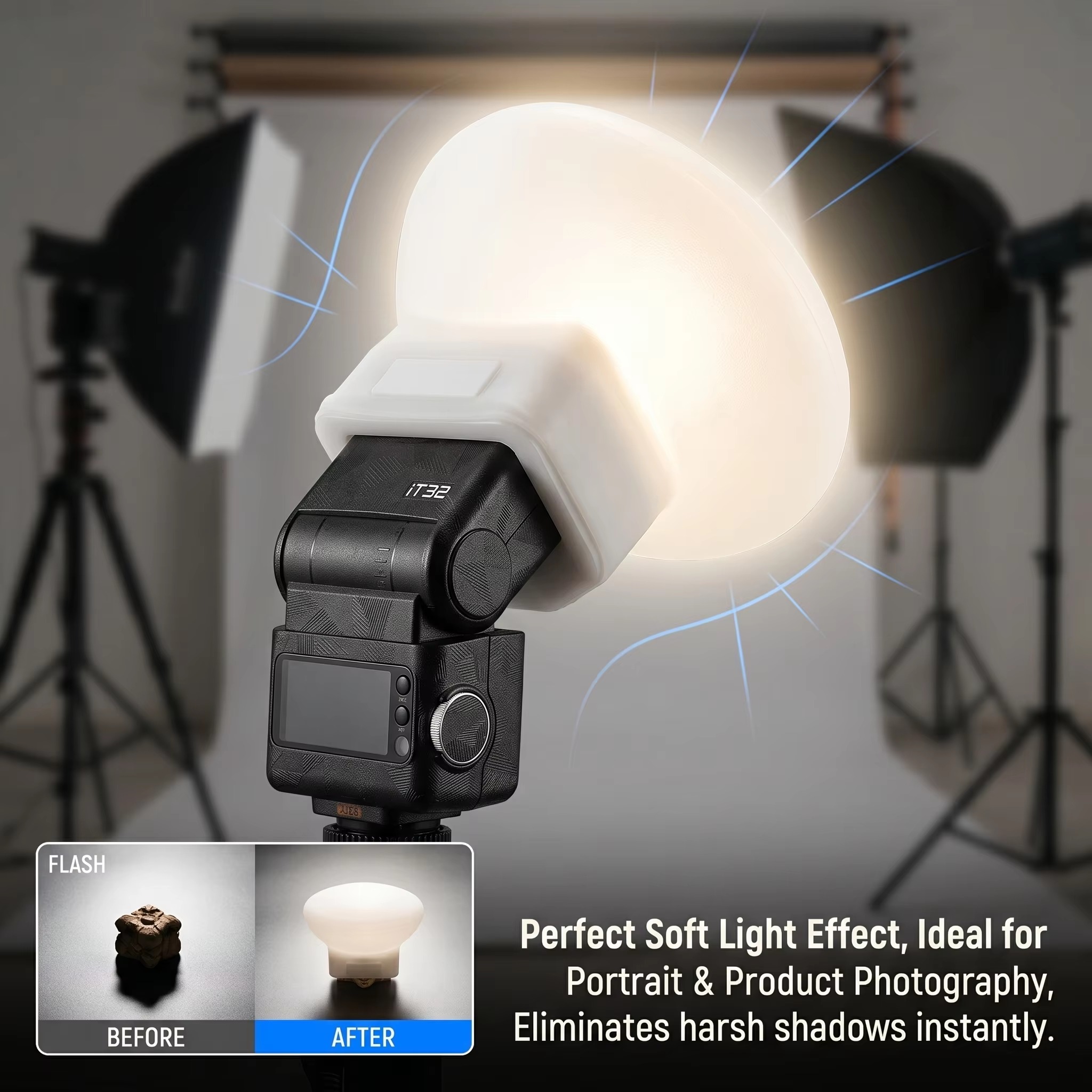 ฝาครอบซิลิโคนสำหรับกระจายแสงแฟ - Photography Lighting Godox บทวิจารณ์และราคา