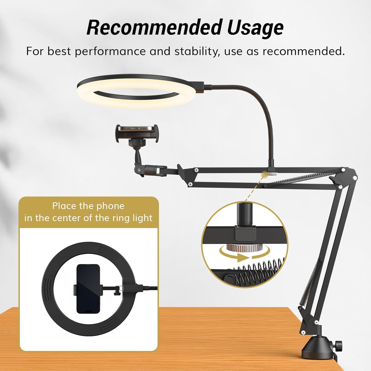 ไฟวงแหวนพร้อมขาตั้งและที่วางโท - Photography Lighting Overhead บทวิจารณ์และราคา
