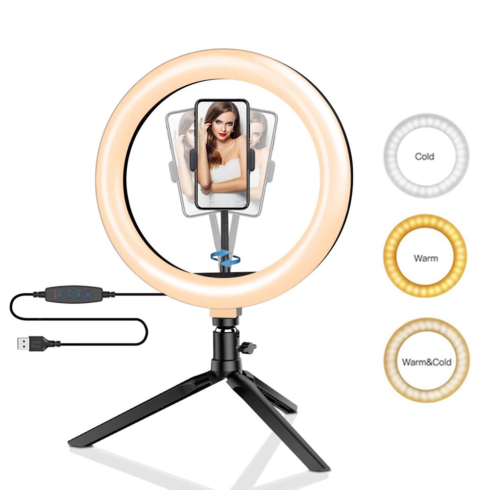 26 ซม.10 นิ้ว LED แหวน Selfie  - Photography Lighting Overhead บทวิจารณ์และราคา