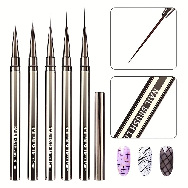 5PCS Nail Art Liner แปรงมือทาส - Coloured Gel Set บทวิจารณ์และราคา