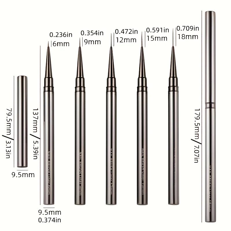 5PCS Nail Art Liner แปรงมือทาส - Coloured Gel Set บทวิจารณ์และราคา