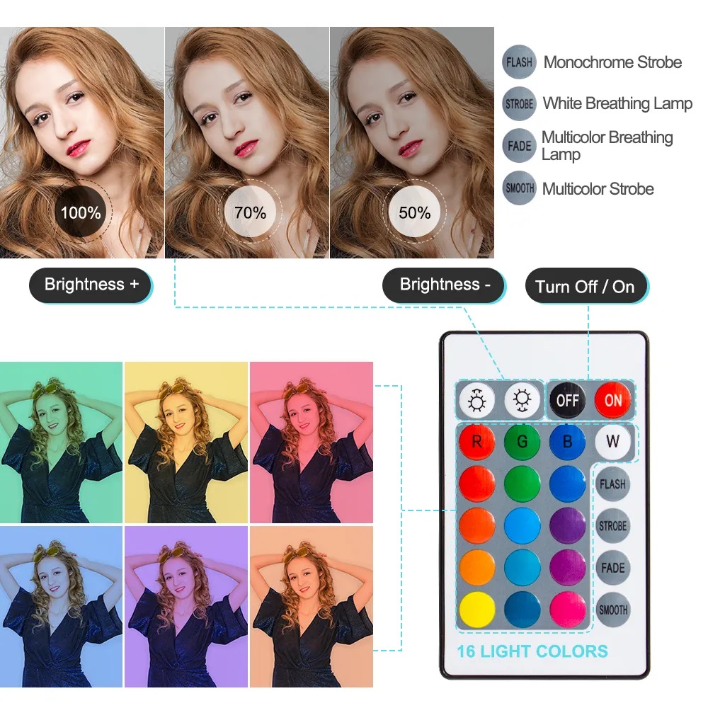 ไฟวงแหวน RGB ขนาด 10 นิ้ว พร้อ - Photography Lighting Overhead บทวิจารณ์และราคา