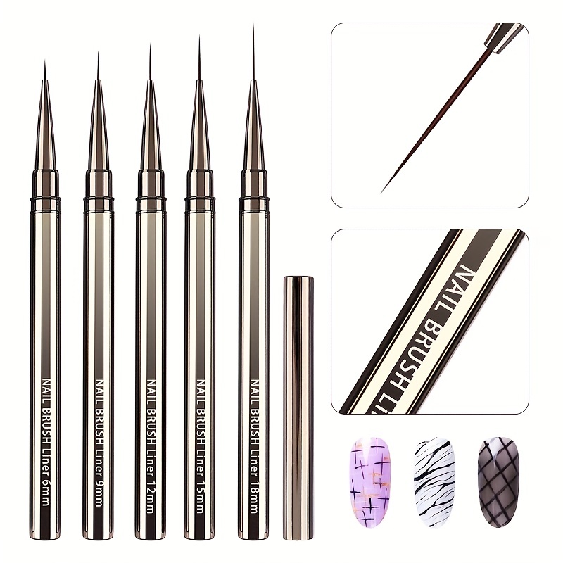 5PCS Nail Art Liner แปรงมือทาส - Coloured Gel Set บทวิจารณ์และราคา