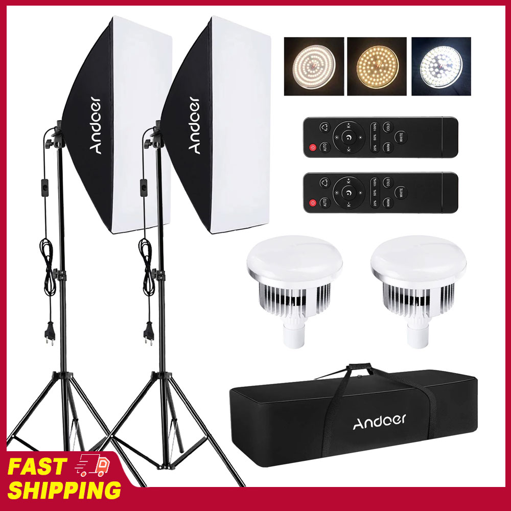 ชุดไฟสตูดิโอ Andoer Softbox พร - Photography Lighting Uk บทวิจารณ์และราคา