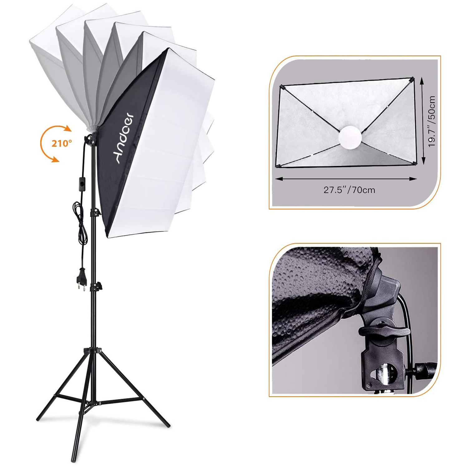ชุดไฟสตูดิโอ Andoer Softbox พร - Photography Lighting Uk บทวิจารณ์และราคา