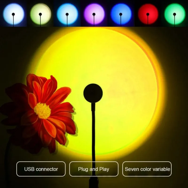 Mini USB ED Sunset โคมไฟ Night - Torjim Rgb Photography Video Lighting บทวิจารณ์และราคา